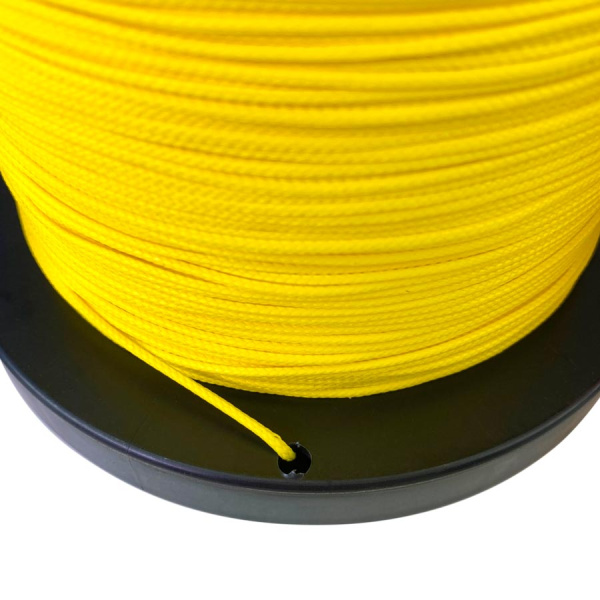 Линь DYNEEMA UHMW-PE 1.5 мм (нагрузка 104 кг) желтый (желтый; 1.5 мм)